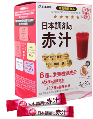 日本調剤の赤汁パッケージ