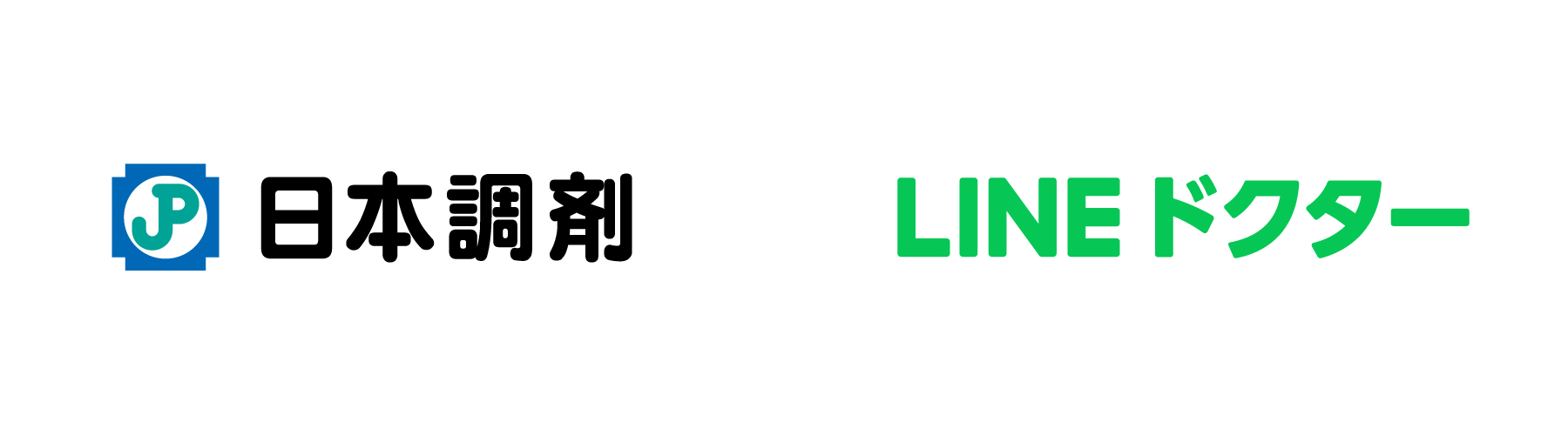 日本調剤のロゴとLINドクターのロゴ