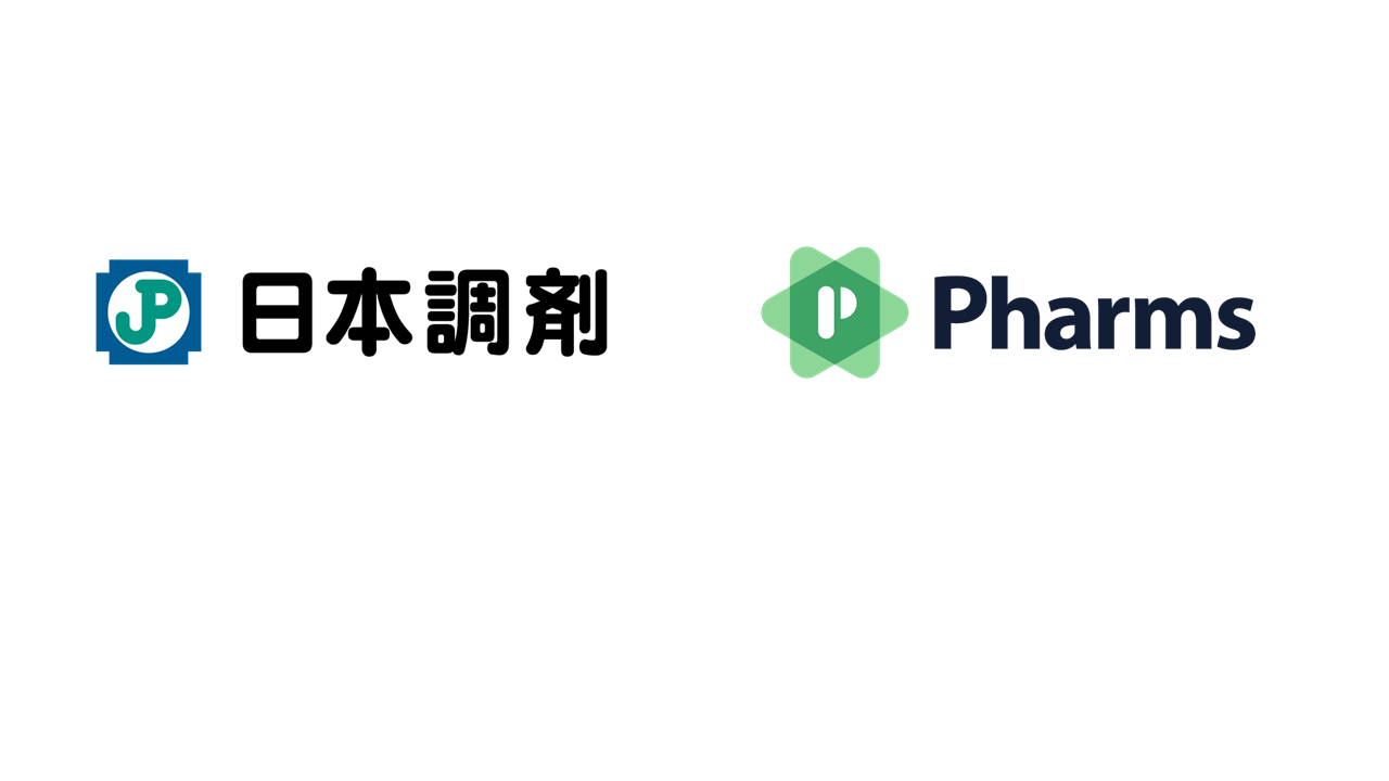 日本調剤のロゴとPharmsのロゴ