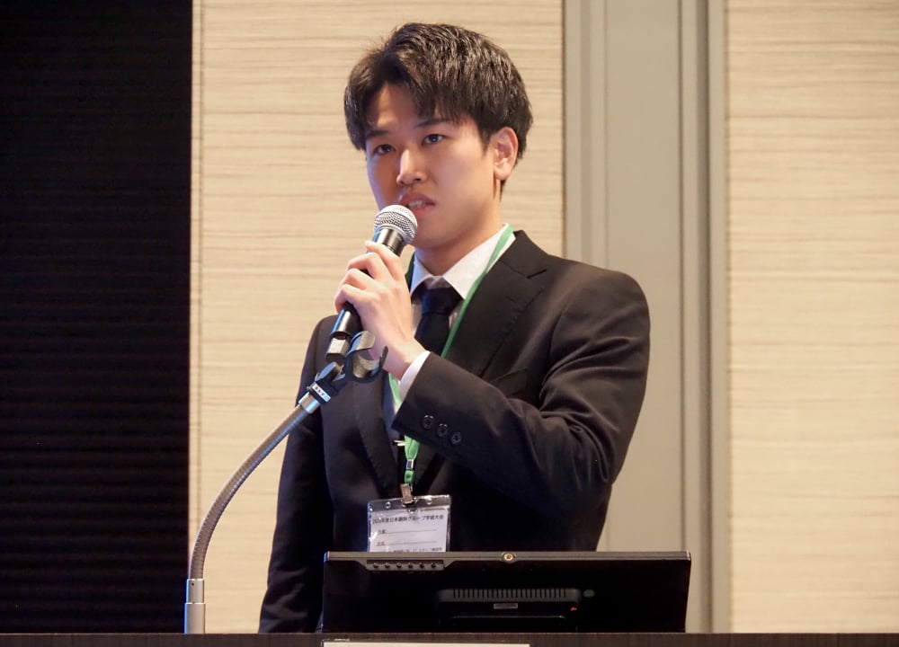 口頭発表で最優秀賞を受賞した社員①