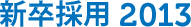 新卒採用2013